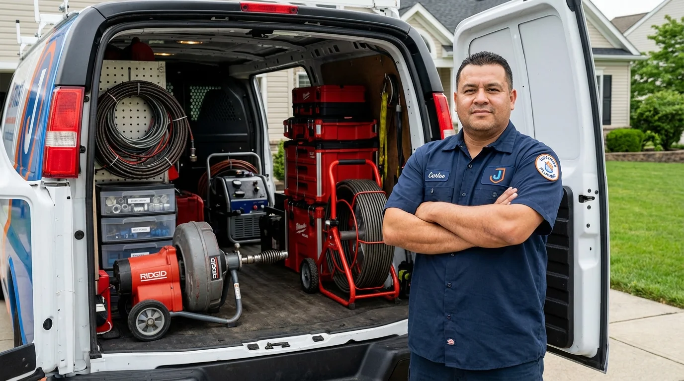 Professional drain cleaning equipment and Johns Plumbing LLC plumber in Susanville