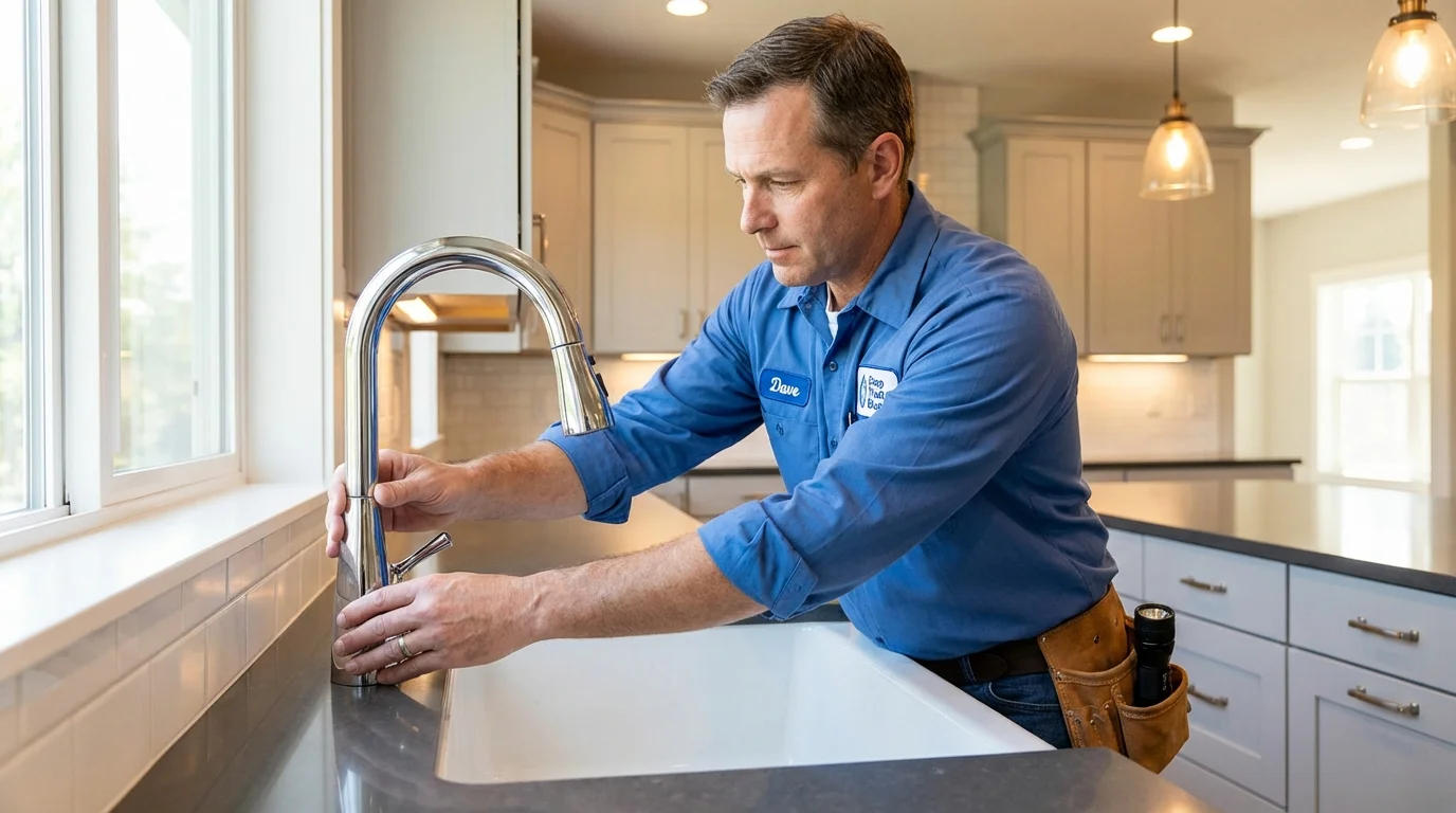 Kitchen faucet installation by Johns Plumbing LLC in Susanville