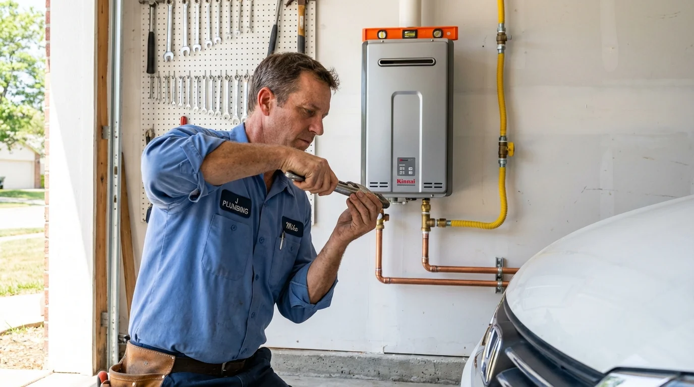 Tankless water heater installation by a Johns Plumbing LLC plumber in Susanville